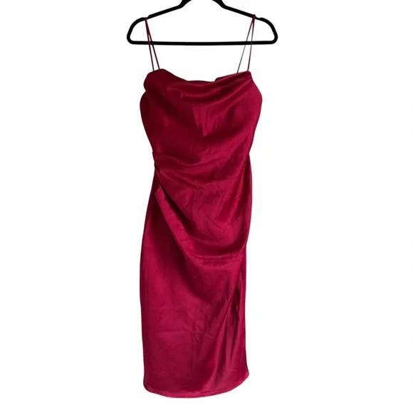 House of CB Anja Satin Corset Midi Dress Size Medium - Picture 2 of 10